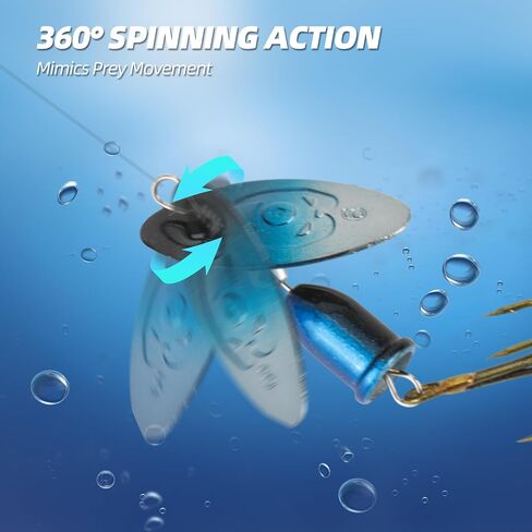Inline Spinnerbaits for Bass Trout Pike – Premium Spinner Lures with Treble Hooks & Flash Blades for Freshwater & Saltwater Fishing – Durable, Vibrant, and Deadly Effective in Saudi Arabia