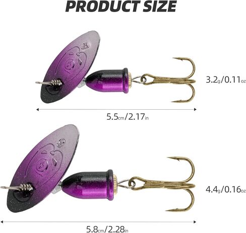 Inline Spinnerbaits for Bass Trout Pike – Premium Spinner Lures with Treble Hooks & Flash Blades for Freshwater & Saltwater Fishing – Durable, Vibrant, and Deadly Effective in Saudi Arabia