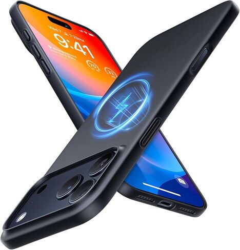 حافظة TORRAS مغناطيسية رفيعة لهاتف iPhone 17 Pro مقاس 6.3 بوصة، رفيعة للغاية، متوافقة مع MagSafe، حافظة هاتف صلبة من البولي كربونات خفيفة الوزن غير لامعة مضادة للخدش لهاتف iPhone 17 Pro OriginFit، أزرق غامق in Saudi Arabia