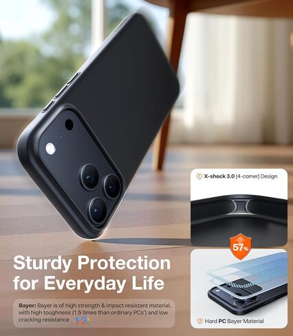 حافظة TORRAS مغناطيسية رفيعة لهاتف iPhone 17 Pro مقاس 6.3 بوصة، رفيعة للغاية، متوافقة مع MagSafe، حافظة هاتف صلبة من البولي كربونات خفيفة الوزن غير لامعة مضادة للخدش لهاتف iPhone 17 Pro OriginFit، أزرق غامق in Saudi Arabia