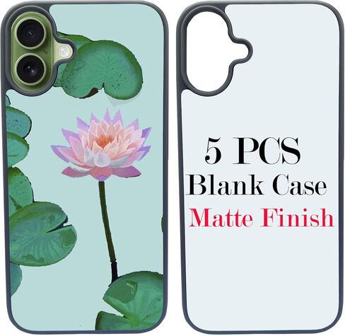 JUSTRY 5 Sets Sublimation Blanks Phone Case Bulk Covers Compatible with iPhone 17 Pro, Easy to Sublimate DIY Customized 2 in 1 2D Soft TPU Mobile Cover + Inserts Matte Atrovirens in Saudi Arabia