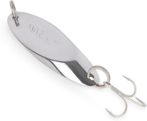 UMT Chrome Fishing Spoon Lure 3/4oz,1oz, 2oz – Sharp 3/0 Treble Hook for Freshwater & Saltwater Bluefish, Trout, Steelhead 1, 5, 10 Pack Options in Kuwait