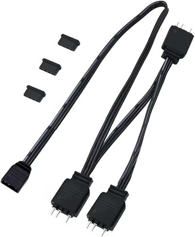 ARGB 4P-3PIN 1 Female to 4 Male Addressable RGB Synchronised Extension Cable (21.6in/55cm) Compatible with Most Popular motherboards, ARGB Fans and Liquid Cooling radiators in Saudi Arabia