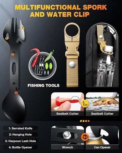 هدايا للرجال أبي هيم كريسماس - معدات ومعدات النجاة 21 في 1، مجموعات النجاة - هدايا للرجال والأب والأولاد المراهقين - هدايا للجوارب وهدايا الفيل الأبيض in Kuwait