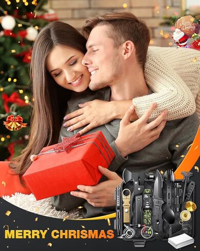 هدايا للرجال أبي هيم كريسماس - معدات ومعدات النجاة 21 في 1، مجموعات النجاة - هدايا للرجال والأب والأولاد المراهقين - هدايا للجوارب وهدايا الفيل الأبيض in Kuwait