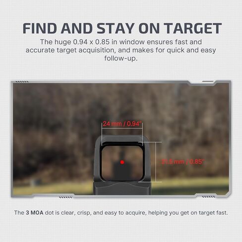 OLIGHT Osight 3 MOA قابل لإعادة الشحن نقطة منعكسة مفتوحة مع غطاء شحن، مشاهد تكتيكية خالية من المنظر، متوافق مع Picatinny Mount - خيارات النقطة الخضراء/الحمراء in Saudi Arabia