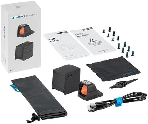 OLIGHT Osight 3 MOA قابل لإعادة الشحن نقطة منعكسة مفتوحة مع غطاء شحن، مشاهد تكتيكية خالية من المنظر، متوافق مع Picatinny Mount - خيارات النقطة الخضراء/الحمراء in Saudi Arabia