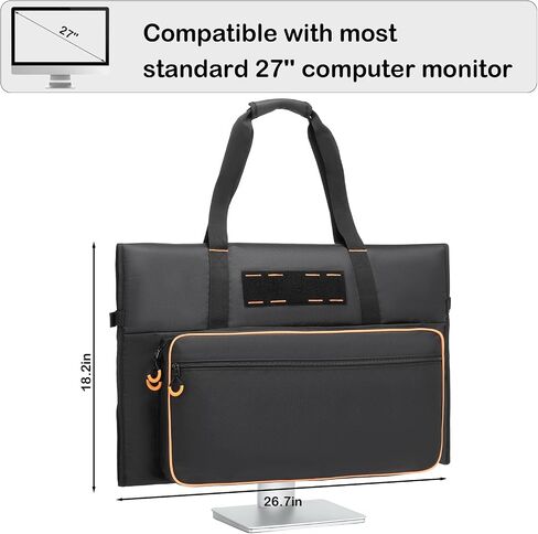 Monitor Carrying Case for 27" LCD Screen padded Travel Monitor Bag | Dust Cover Bag compatible with iMac Desktop Computer Monitor in Saudi Arabia