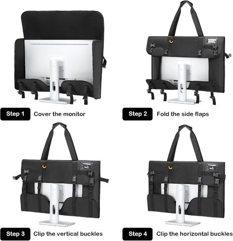 Monitor Carrying Case for 27" LCD Screen padded Travel Monitor Bag | Dust Cover Bag compatible with iMac Desktop Computer Monitor in Saudi Arabia