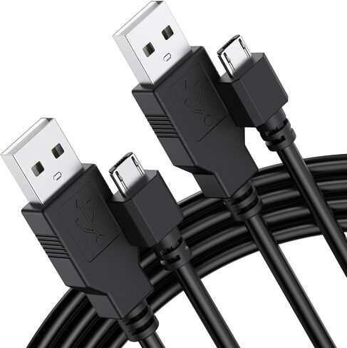 Meliya 2Pack for PS4 Controller Charger Cable, 6FT Replacement Micro USB Charging Cord for PlayStation 4/ PS4 Pro/ PS4 Slim/ PS4 Controllers, Xbox One X/One S/One Controllers in Saudi Arabia