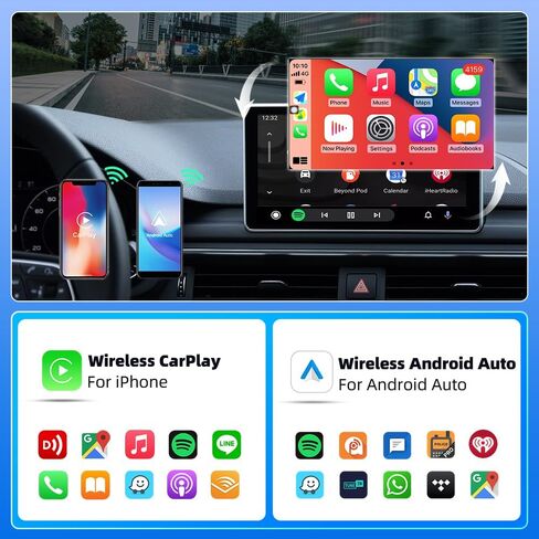 2-in-1 Wireless CarPlay Adapter for iPhone ＆ Wireless Android auto Adapter,2026 Upgrade mini CarPlay,Fast Auto-Connect,Plug & Play, Apple Car Play for iOS 10+/ Android 11+ in Saudi Arabia