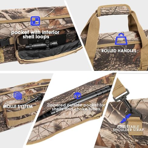 Rifle Case Shotgun Cases Soft - Long Gun Carry Case Rifle Bag Shooting Bag | Padded Gun Case, 3 Accessory Pockets for Scoped Rifles, Water-Resistant, Shoulder Strap, Rifle Storage Bag for Hunting Range in Kuwait