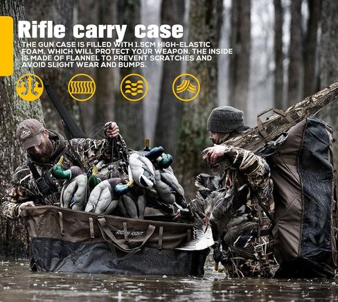 Rifle Case Shotgun Cases Soft - Water Resistant Padded Gun Carry Bag for Scoped Rifles with 3 Accessory Pockets for Hunting Tactical Shooting Range Adjustable Shoulder Strap in Kuwait