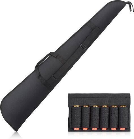 Shotgun Case with Buttstock Shell Holder, Rifle Cases 52" Thick Padded, Rifle bag with Adjustable Shoulder Strap for Gun Storage and Transportation in Kuwait