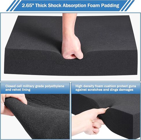 Shotgun Case with Buttstock Shell Holder, Rifle Cases 52" Thick Padded, Rifle bag with Adjustable Shoulder Strap for Gun Storage and Transportation in Kuwait