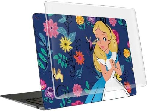 حقيبة كمبيوتر محمول Skinit Plus متوافقة مع جهاز MacBook Air 13in (2020) - تصميم طباعة زهور مرخص رسميًا من Disney Alice in Wonderland (رسوم متحركة) in Saudi Arabia