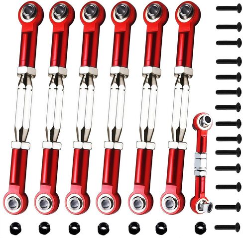 Adjustable Aluminum Upgrade Parts Turnbuckles/Camber Links for Traxxas 1/10 Slash 2WD 4X4/Hoss 2WD 4X4/Rustler 2WD 4X4/Stampede 2WD 4X4 RC Truck,7 Pieces(Navy Blue) in Saudi Arabia