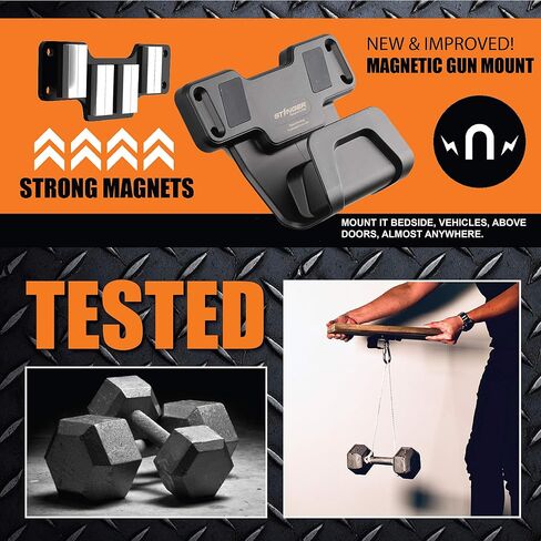 Stinger Magnetic Gun Mount Rack w/Trigger Guard Protection, Gun Holder Conceal in Car, Truck, Vehicle, Desks, Safes, Walls, Gun Magnet for Handgun Rifle Shotgun Pistol Revolver in Saudi Arabia