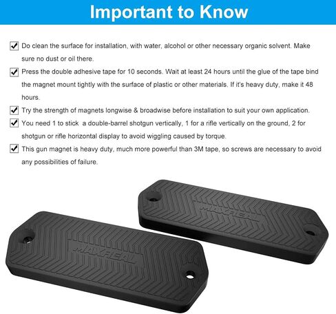 Gun Magnet 60lbs Rated.HQ Rubber Coated Magnetic Pistol Mount & Holster for Vehicle, Truck, Home, Car, Safe, Table & Wall. Tactical Firearm Concealment Holder Accessories (2-Pack) in Saudi Arabia