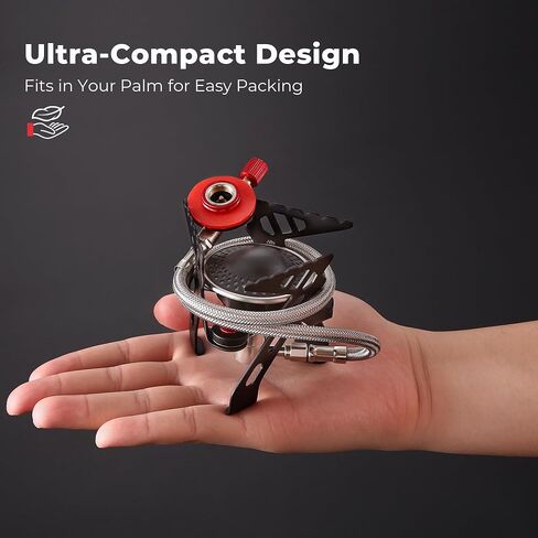 Alocs 2800W Backpacking Stove, Portable Camping Stove, Mini Camp Stove Foldable Gas Stove with Carry Bag for Outdoor Cooking, Hiking, Picnic, Emergency use in Saudi Arabia