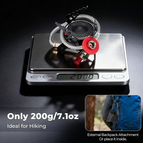 Alocs 2800W Backpacking Stove, Portable Camping Stove, Mini Camp Stove Foldable Gas Stove with Carry Bag for Outdoor Cooking, Hiking, Picnic, Emergency use in Saudi Arabia