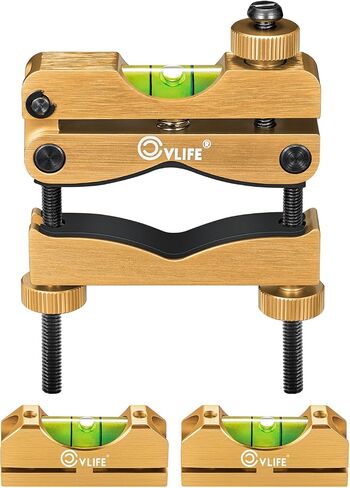 CVLIFE Professional Scope Leveling Kit Heavy Duty Scope Mounting Level with 2 Magnetic Universal Level Bubbles, Gold in Kuwait