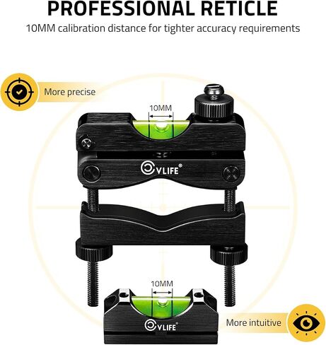 CVLIFE Professional Scope Leveling Kit Heavy Duty Scope Mounting Level with 2 Magnetic Universal Level Bubbles, Gold in Kuwait