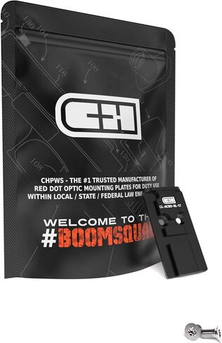 لوحة محول البصريات الدقيقة C+H لجهاز Glock MOS | متوافق مع Aimpoint Acro | الصلب | صنع في الولايات المتحدة الأمريكية in Kuwait