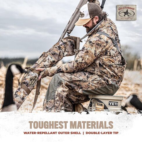 Rig'Em Right Waterfowl Express Gun Sleeve 600D غلاف خارجي طارد للماء، خفيف الوزن، يمكن تعديله ليناسب البنادق التي يصل طولها إلى 56 بوصة in Kuwait