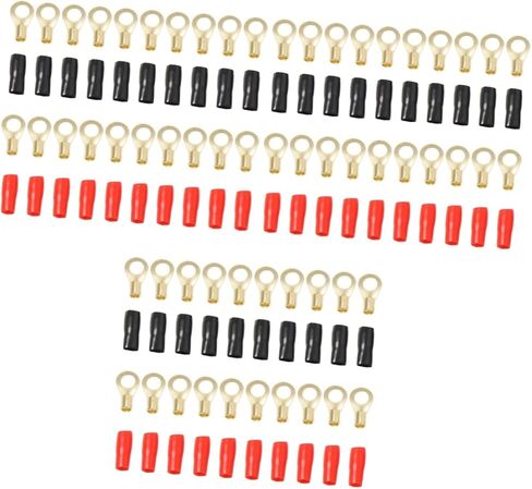 jojofuny 20pairs Gauge Strip Spade Terminal Connectors Crimp Barrier Spades Fork Terminals Electric Connectors for Wiring Audio Cable Adapters in Saudi Arabia