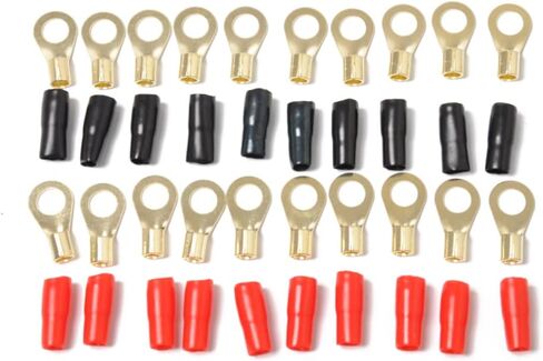 jojofuny 20pairs Gauge Strip Spade Terminal Connectors Crimp Barrier Spades Fork Terminals Electric Connectors for Wiring Audio Cable Adapters in Saudi Arabia