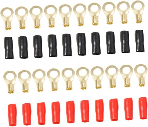 jojofuny 20pairs Gauge Strip Spade Terminal Connectors Crimp Barrier Spades Fork Terminals Electric Connectors for Wiring Audio Cable Adapters in Saudi Arabia