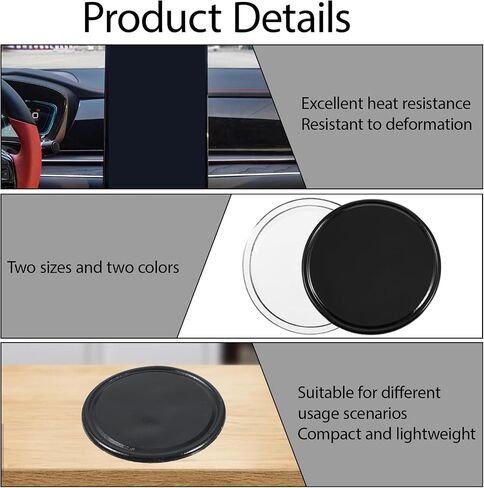 8 Pcs Sticky Gel Pads Reusable Silicone Non Slip Gel Pads Multi Function Removable Dashboard Mat Non Slip Sticky Mat for Car Dashboard Phone, Glass, Mirrors, Keys (White and Black) in Saudi Arabia