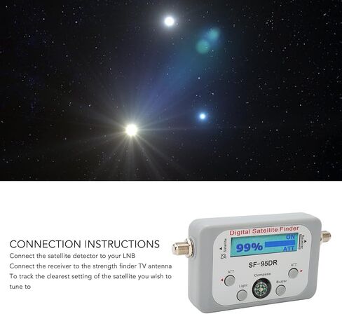 Digital Satellite Finder Meter for DirecTV, DC 13-18V 950-2150 MHz Strength Meter with Buzzer and ATT Function, 52-60dB Analog Satellite Finder in Saudi Arabia