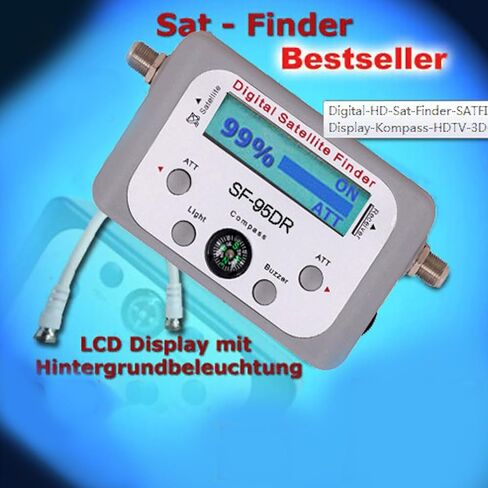 Digital Satellite Finder Meter for DirecTV, DC 13-18V 950-2150 MHz Strength Meter with Buzzer and ATT Function, 52-60dB Analog Satellite Finder in Saudi Arabia