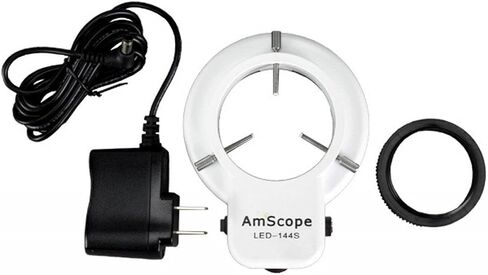 مصباح حلقي LED من AmScope LED-144W-ZK 144، أبيض in Kuwait