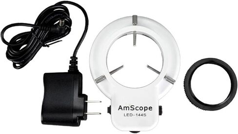 مصباح حلقي LED من AmScope LED-144W-ZK 144، أبيض in Kuwait