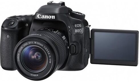 Canon EOS 80D DSLR Camera with 18-55mm Lens (International Model) (1263C005) - Starter Bundle in Saudi Arabia