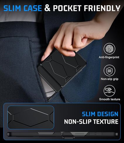 حافظة مدرعة لهاتف Samsung Z-Flip-7: حافظة هاتف واقية من الدرجة العسكرية لكامل الجسم [مضادة للانزلاق] غطاء متين مع واقي شاشة وشحن لاسلكي لهاتف Galaxy Z Flip 7 5G(2025) أسود in Kuwait