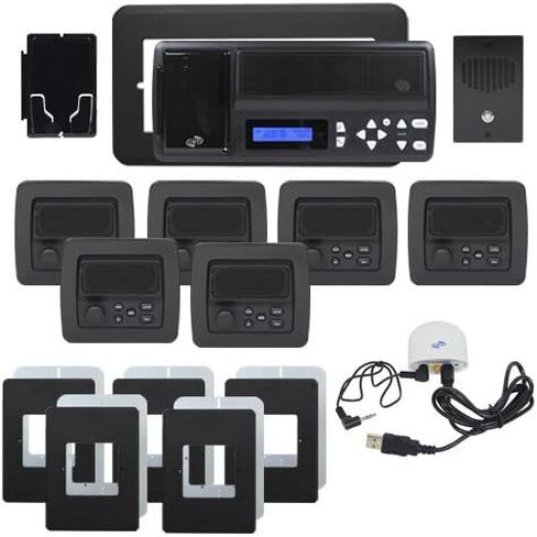 Retro-MVPACB 5-Room Vertical Intercom Kit with Bluetooth (Black) in Saudi Arabia