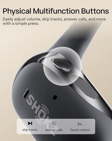 SHOKZ OpenFit 2 Open-Ear Headphones,True Wireless Bluetooth Earphones with Microphone,Earhook Earbuds with 48 Hours of Playtime,Fast Charging,IP55 Water-Resistant,with Carrying Bag,Black,Bluetooth5.4 in Saudi Arabia