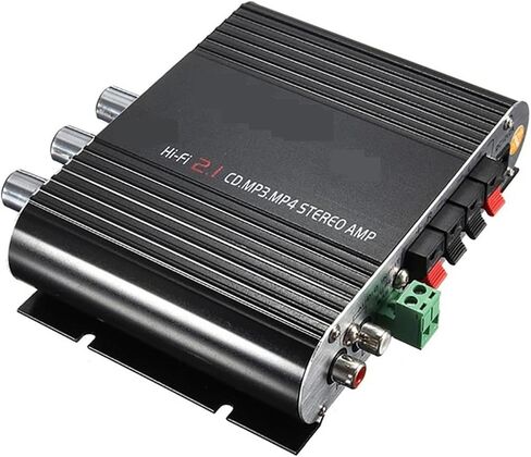 Car Amplifier Stereo Radio Amplifier Super Bass Subwoofer Automatic Stereo Small but Powerful (Silver) in Saudi Arabia