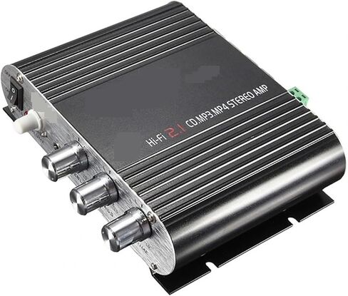 Car Amplifier Stereo Radio Amplifier Super Bass Subwoofer Automatic Stereo Small but Powerful (Silver) in Saudi Arabia