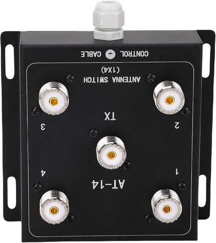 Dpofirs 4-Way Coaxial Remote Antenna Switch, 1.8MHz-60MHz 500W Pep with SO-239 Connector, Support +12V Control Voltage in Saudi Arabia