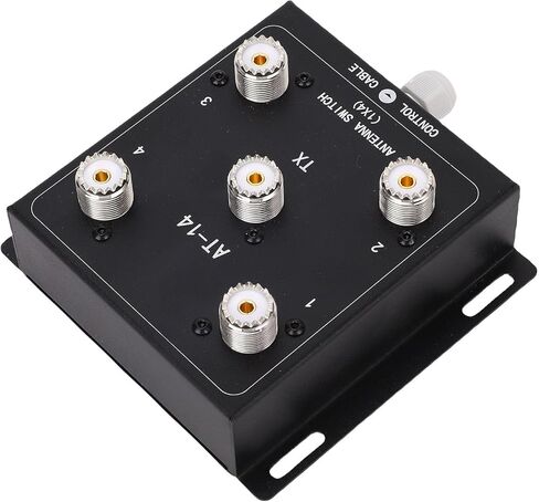 Dpofirs 4-Way Coaxial Remote Antenna Switch, 1.8MHz-60MHz 500W Pep with SO-239 Connector, Support +12V Control Voltage in Saudi Arabia