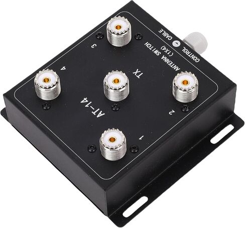 Dpofirs 4-Way Coaxial Remote Antenna Switch, 1.8MHz-60MHz 500W Pep with SO-239 Connector, Support +12V Control Voltage in Saudi Arabia