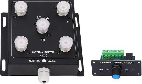 Dpofirs 4-Way Coaxial Remote Antenna Switch, 1.8MHz-60MHz 500W Pep with SO-239 Connector, Support +12V Control Voltage in Saudi Arabia