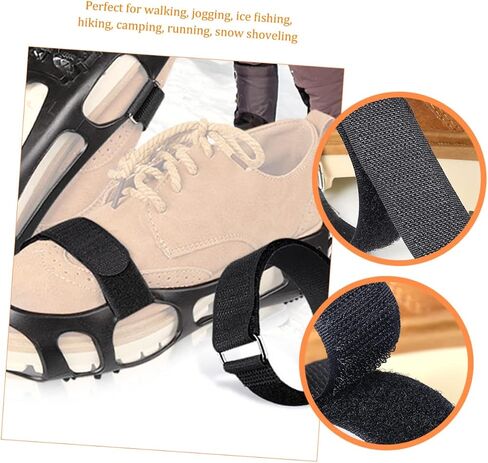 BESPORTBLE Climbing Ice Grippers Straps Anti-Slip Shoes Grippers Portable Outdoor Supply for Winter in Saudi Arabia