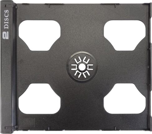 Hinged Black CD Smart Trays - Holds 2 Discs, 1 on Each Side - Fits Any Standard 10mm CD Jewel Box - Lot of 100 in Saudi Arabia