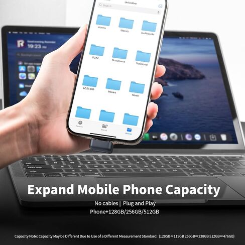 UnionSine USB C خارجي SSD سعة 256 جيجابايت، محرك أقراص فلاش USB3.2 ذو الحالة الصلبة يصل إلى 450 ميجابايت/ثانية، محرك أقراص USB صغير من النوع C SSD-Stick لسلسلة iPhone 15/16/17، هاتف Android، الكمبيوتر المحمول، الكمبيوتر اللوحي، التلفزيون، صوت السيارة in Kuwait